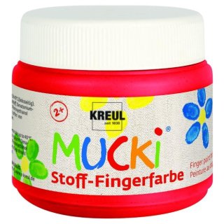 MUCKI  28103 Stoff-Fingerfarbe Rot 150 ml