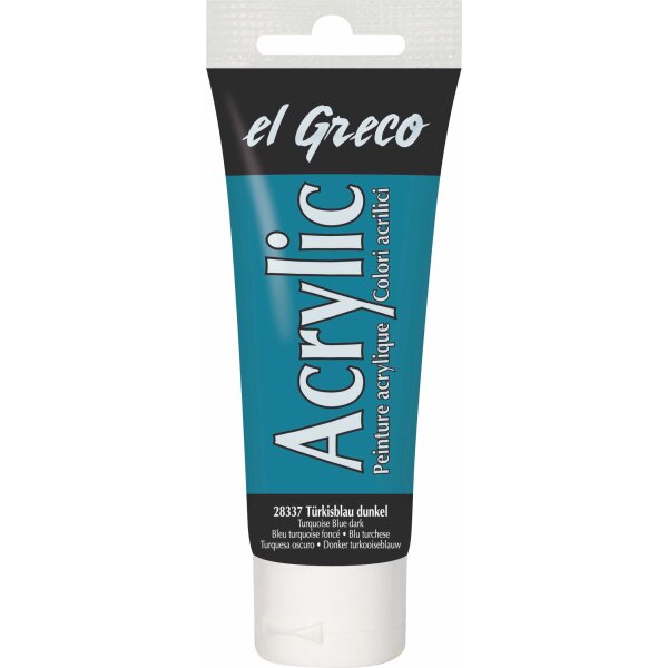 KREUL 28337 el Greco Acrylic Türkisblau dunkel 75 ml Tube
