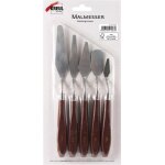 KREUL 41823 Malmesser 5er Set mit Metallklingen und Holzgriffen