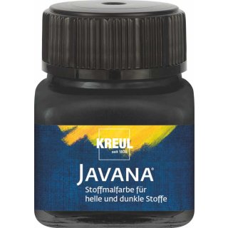 KREUL 90961 Javana Stoffmalfarbe für helle und dunkle Stoffe Schwarz 20 ml