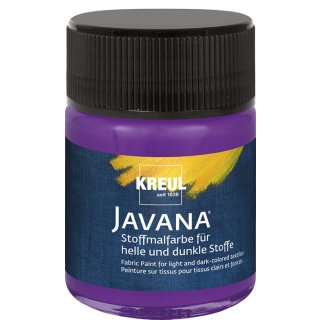 KREUL 91957 Javana Stoffmalfarbe für helle und dunkle Stoffe Violett 50 ml