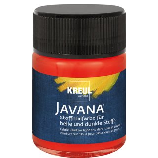 KREUL 91963 Javana Stoffmalfarbe für helle und dunkle Stoffe Rot 50 ml