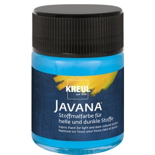 KREUL 91964 Javana Stoffmalfarbe für helle und dunkle Stoffe Hellblau 50 ml