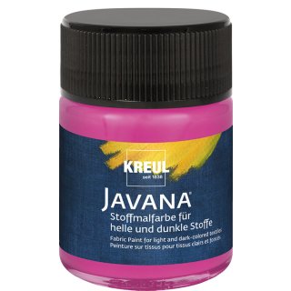 KREUL 91969 Javana Stoffmalfarbe für helle und dunkle Stoffe Magenta 50 ml