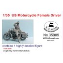 1/35 US Motorcycle Female Driver