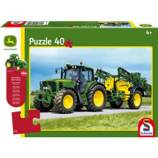 Schmidt Spiele Traktor 6630 mit Feldspritze 40 Teile SIKU Traktor Kinderpuzzle 