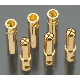 Solid High Power 4.0mm Gold Connector (3 sets) Power Connectors
