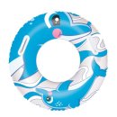 Schwimmreifen mit 2 Griffen 76 cm blau mit Delfinen