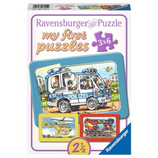 Ravensburger My first puzzle - Rahmenpuzzle - 06115 Feuerwehr, Polizei, Rettungshubschrauber