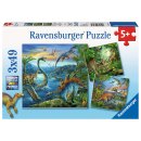Ravensburger 09317 Faszination Dinosaurier 3x49 Teile Puzzle