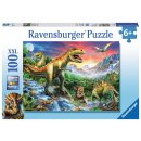 Ravensburger 10665 Bei den Dinosauriern 100 Teile Puzzle