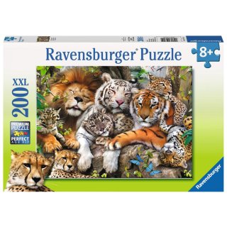 Ravensburger 12721 Schmusende Raubkatzen 200 Teile XXL