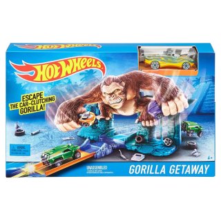 Mattel DLG52 Hot Wheels Track Set - Jump & Score - Gorilla Getaway Playset