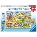 Ravensburger 07800 Viel zu tun auf der Baustelle 2x24 Teile