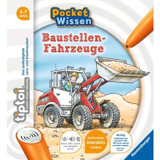 Ravensburger tiptoi Bücher - 00682 Pocket Wissen: Baustellenfahrzeuge