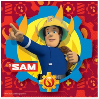 Feuerwehrmann Sam Servietten 33x33cm 20 Stück