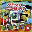 PIATNIK 659393 - Kompaktspiel Memo und Domino Papageien