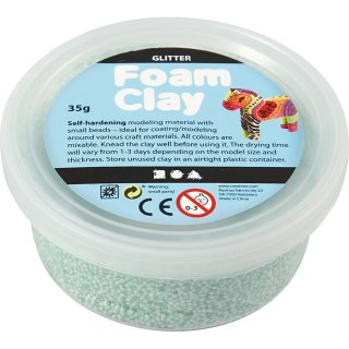 Foam Clay®, Glitter, 35 g, hellgrün