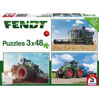 Schmidt Spiele 56221 Fendt 1050 Vario / 724 Vario / 6275L, 3x48 Teile