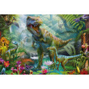 Schmidt Spiele 56495 Dinos, Puzzle-Box, 2x60, 2x100 Teile im Metallkoffer