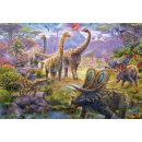 Schmidt Spiele 56495 Dinos, Puzzle-Box, 2x60, 2x100 Teile im Metallkoffer