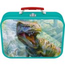 Schmidt Spiele 56495 Dinos, Puzzle-Box, 2x60, 2x100 Teile im Metallkoffer