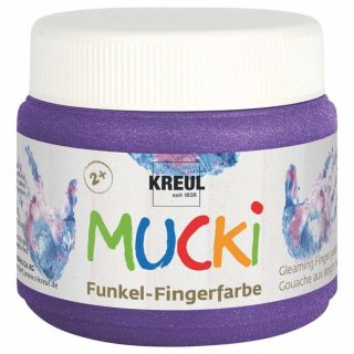 MUCKI  23121 Funkel-Fingerfarbe Zauber-Lila 150 ml