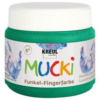 MUCKI  23123 Funkel-Fingerfarbe Smaragd-Grün 150 ml