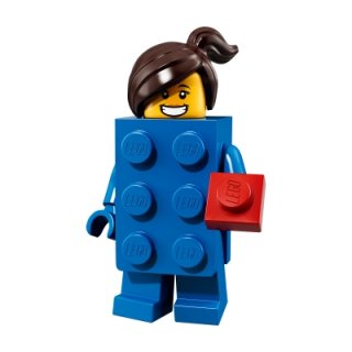 71021 in Blau Party Frau in Stein Kostüm Sammelfigur Lego Serie 18 