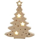 Leuchtende Pappmaché-Figur, Weihnachtsbaum, H 27...