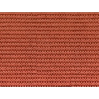 NOCH 56690 - 3D-Kartonplatte  “Biberschwanz” rot H0