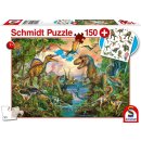 Schmidt Spiele 56332 Wilde Dinos, 150 Teile, mit Add-on (Tattoos Dinosaurier)