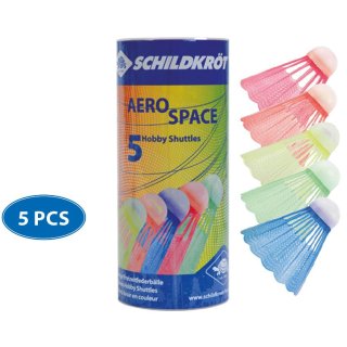Schildkröt 970910 Badminton Ball Aero Space, 5er Dose, farbig gemischt