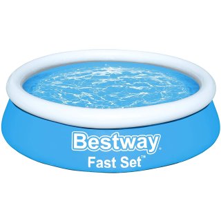 BESTWAY 57392 Fast Set™ Pool, 183 x 51 cm, ohne Pumpe, rund, blau