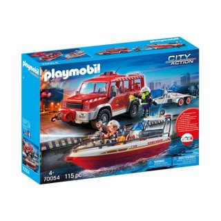 Playmobil 70054 Feuerwehrfahrzeug mit Löschboot