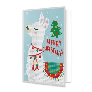 DIAMOND DOTZ® DDG.003 Merry Christmas Llama
 Grußkarte DIY
