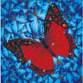 PRACHT DD5-020 - DIAMOND DOTZ Schmetterling rot 30,5x30,5 cm