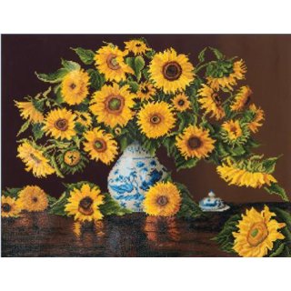 DIAMOND DOTZ® DD13.006 Sunflowers in a china vase 
 71x56 cm