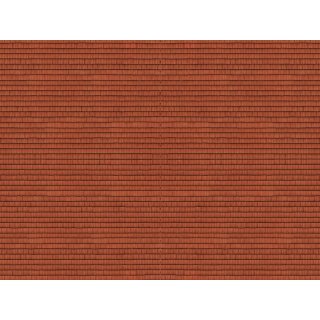 NOCH 56965 - 3D-Kartonplatte “Dachziegel” rot N