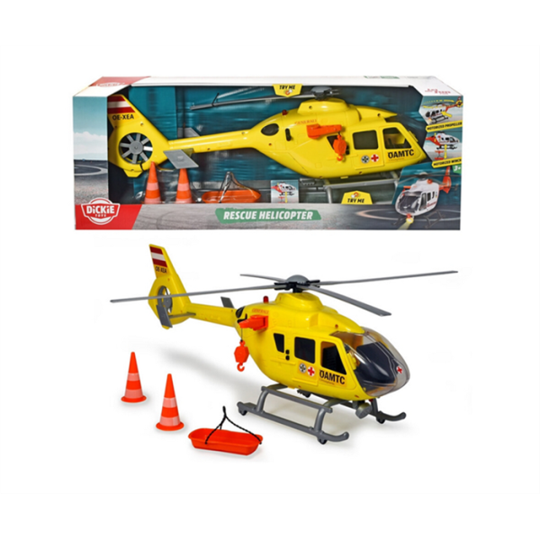 Dickie Toys Rescue Helicopter ÖAMTC 203719016OAM mit drehbarem Rotor sowie Licht- und Soundeffekten