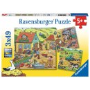 Ravensburger 3 X 49 Teile 05078 - Viel los auf dem Bauernhof