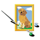 Ravensburger Malen nach Zahlen Serie F 28511 - Kleiner Golden Retriever