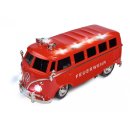 CARSON 500907325 - 1:14 VW T1 Samba Bus Feuerwehr