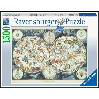 Ravensburger 1500 Teile 16003 - Weltkarte mit fantastischen Tierwesen