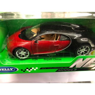 WELLY 24077W Bugatti Chiron, rot/schwarz, 2016