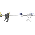 Donau Elektronik 20S-300 - EINHAND SCHNELLSPANNZWINGE 200mm