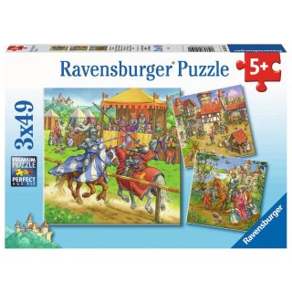 Ravensburger 3 X 49 Teile - 5150 Ritterturnier im Mittelalter