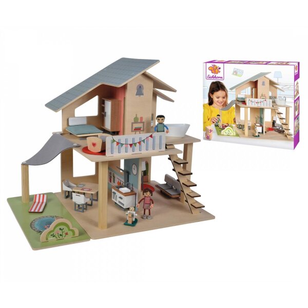 Eichhorn 100002505 Puppenhaus mit Möbeln