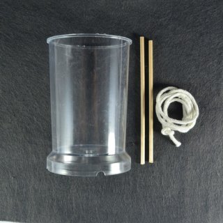 Kerzengießform mittel rund mit Zubehör transparent 60x80 mm - 7303-01131