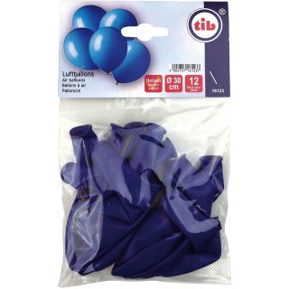 TIB Heyne 12018 Luftballon, blau, D:30cm, U:85-95cm, 8 Stk. SB-Btl.